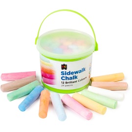 Educational Colours - Chalk Sidewalk Bucket 24 Pieces