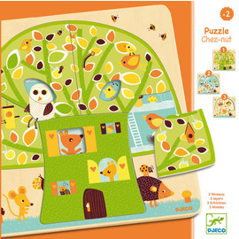 Djeco Tree House 3 Layer Wooden Jigsaw Puzzle