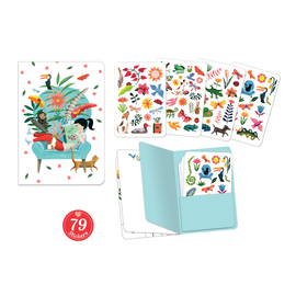 Djeco Lovely Paper Sarah Notebook with 79 Stickers