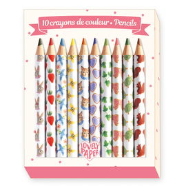 Djeco Lovely Paper Aiko Mini Coloured Pencils 