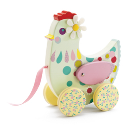 Djeco Cotcotte Hen Pull-Along Wooden Toy