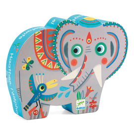 Djeco Haathee Asian Elephant 24pc Sihouette Jigsaw Puzzle
