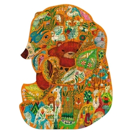 Djeco Bear Shaped 350pc Art Puzzle 