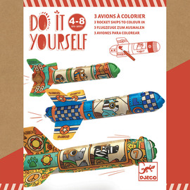 Djeco Do It Yourself To The Sky Rockets Craft Kit