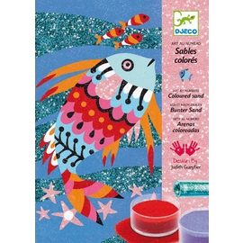 Djeco Rainbow Fish Coloured Sand & Glitter Craft Kit