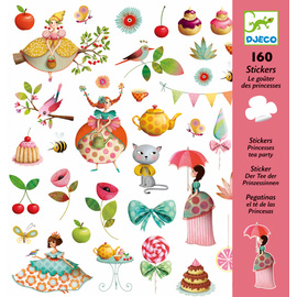 Djeco Princesses Tea Party Stickers | 160 piece set