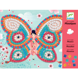 Djeco Mosaics Art By Number Butterflies Craft Activity Kit