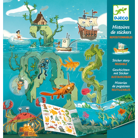 Djeco Sticker Stories Adventures At Sea | Repositionable Stickers