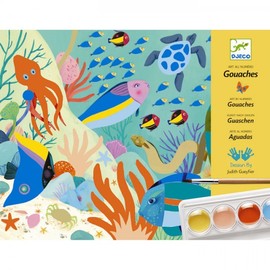 Djeco Art By Number Gouaches Natural World Painting Kit