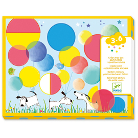 Djeco Magic Circles Collage | Repositionable Stickers Activity Kit