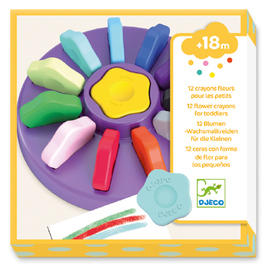 Djeco 12 Toddler Flower Crayons