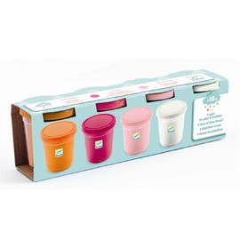 Djeco Modelling Dough Set | 4 Tubs Sweet Pastel Play Dough Colours