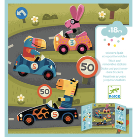 Djeco Cars Repositionable Stickers Set