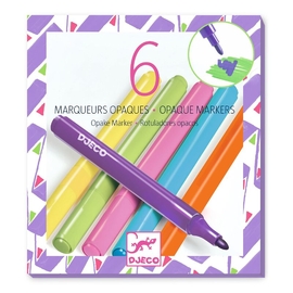 Djeco 6 Opaque 80s Colour Felt Markers