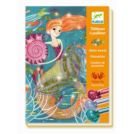 Djeco Glitter Boards Mermaids Craft Kit