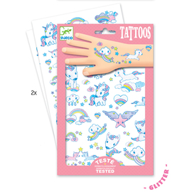 Djeco Unicorn Tattoos with Glitter