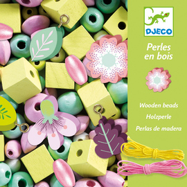 Djeco Leaves and Flowers Wooden Beads 450pc