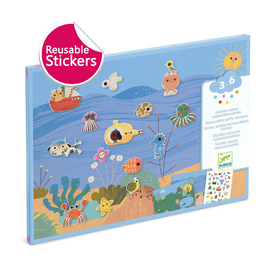 Djeco Summertime 30pc Reuseable Puffy Stickers
