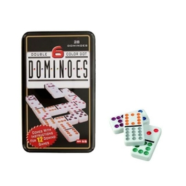 Dominoes 6 Colour Dot Game In Tin