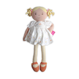 Bonikka Rag Doll - Priscy with Blonde Hair & Cream Linen Dress