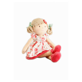 Bonikka Doll - Scarlett Rag Doll with Blonde Hair & Floral Dress
