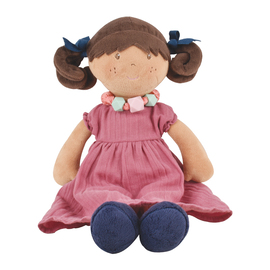 Bonikka Rag Doll - Mandy Doll with Brunette Hair & Bracelet