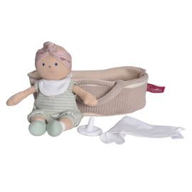 Bonikka Pink Outfit Baby Doll with Knitted Carry Cot