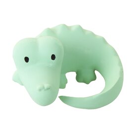 Tikiri My First Zoo Animals - Crocodile | Natural Rubber Rattle & Teether Toys