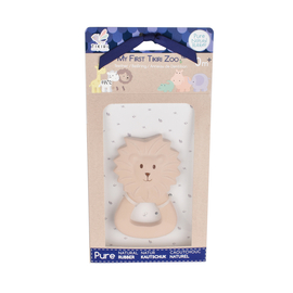 Natural Rubber Lion Flat Teether - Boxed