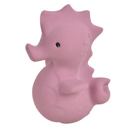 Tikiri My First Ocean Buddies | Natural Rubber Rattle & Teether Toy - Sea Horse