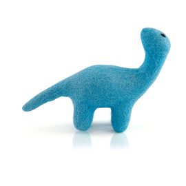 Dashdu - Mini Turquoise Felt Brontosaurus