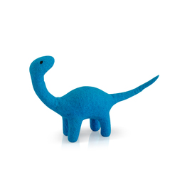 Dashdu - Determined Dino, Small Blue Felt Brontosaurus 