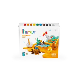 Hey Clay Farm Birds Set (15 Cans & 2 Tools )