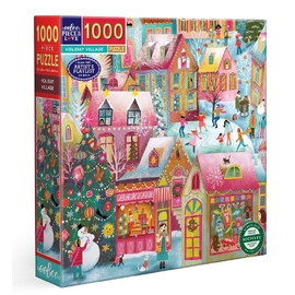 eeBoo Holiday Village 1000pc Jigsaw Puzzle