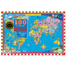 eeBoo Map of the World 100pc Jigsaw Puzzle