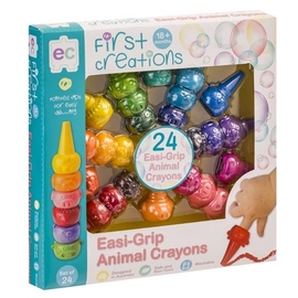 Educational Colours - Easi-Grip Animal Crayons Set 24