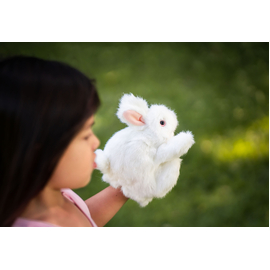 White Bunny Rabbit Hand Puppet