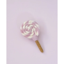 Felt Purple And White Swirls Lollipop