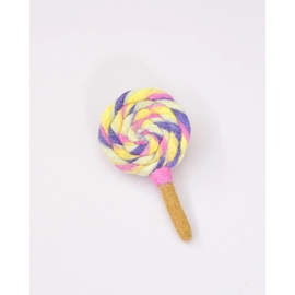 Felt Purple, Pink and Yellow Swirls Lollipop