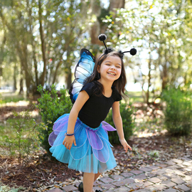 Midnight Butterfly Tutu With Wings & Headband Size 4-6