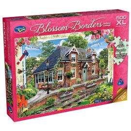 Holdson Blossom Borders Railway Cottage 500pc XL Jigsaw Puzzle