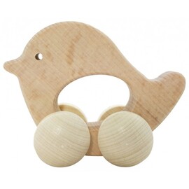 Hess-Spielzeug Rolli Bird Natural Wooden Push Along Baby Toy