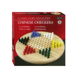  Chinese Checkers With Wood Pegs