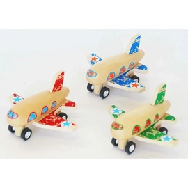 Wooden Pull Back Airplane