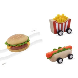 Wooden Pull Back Fast Food