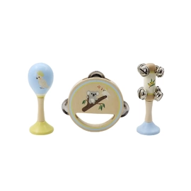 Wooden Fauna And Floral Musical Set