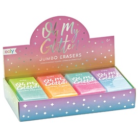 Ooly Eraser | Oh My Glitter Jumbo Eraser Display 12