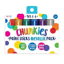 Ooly Chunkies Paint Sticks 6 Pack Metallic