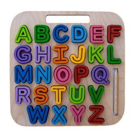 Lelin Toys 30607 Alphabet En Majuscules 60 Pièces Magnétiques Jeu De Construction 