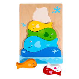 Kiddie Connect Fish Stacker Chunky Puzzle